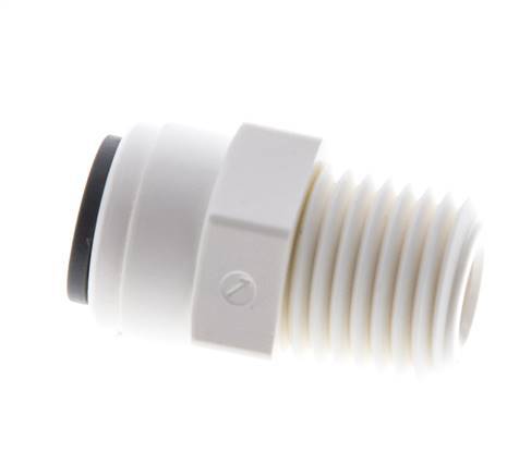 1/4'' x 1/4'' NPT Push-in Fitting with Male Threads POM EPDM [10 Pieces]