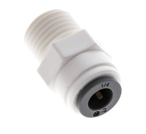 1/4'' x 1/4'' NPT Push-in Fitting with Male Threads POM EPDM [10 Pieces]