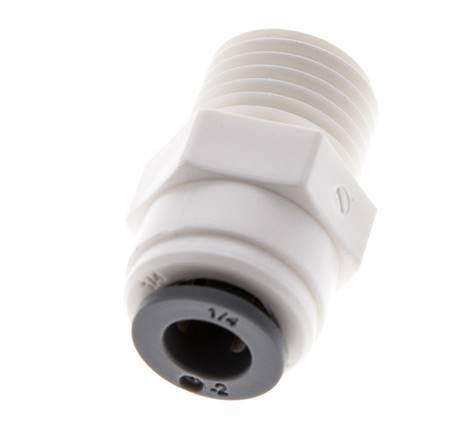 1/4'' x 1/4'' NPT Push-in Fitting with Male Threads POM EPDM [10 Pieces]