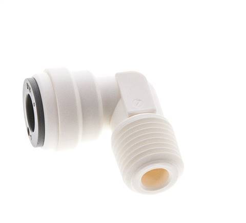 5/16'' x 1/4'' NPT 90deg Elbow Push-in Fitting with Male Threads POM EPDM [5 Pieces]