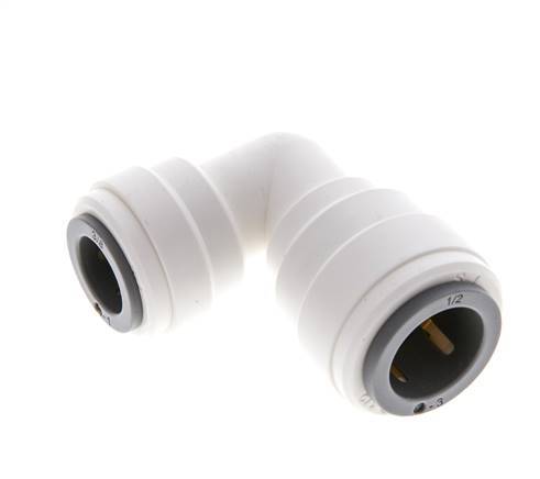 3/8'' x 1/2'' 90deg Elbow Push-in Fitting POM EPDM [2 Pieces]