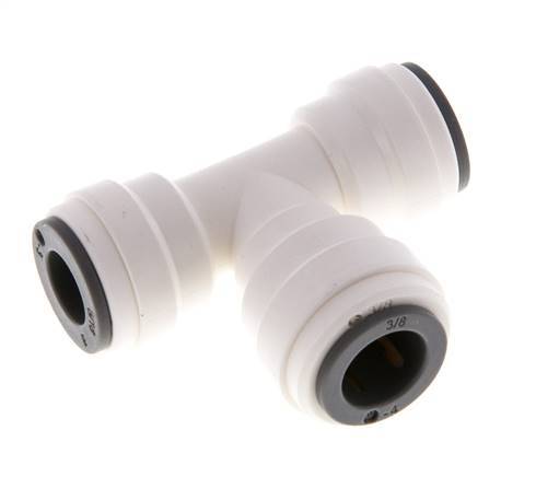 5 Pack 3/8" OD Tube 3-Way T Push-to-Connect Pneumatic Air Fittings - MTP PUT 3/8