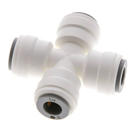 1/4'' Cross Push-in Fitting POM EPDM FDA [2 Pieces]