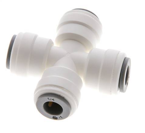 1/4'' Cross Push-in Fitting POM EPDM FDA [2 Pieces]
