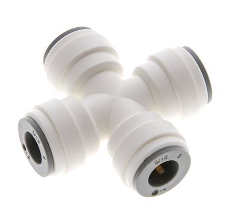 5/16'' Cross Push-in Fitting POM EPDM FDA [2 Pieces]