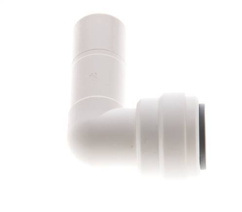 3/8'' x 1/2'' 90deg Elbow Push-in Fitting with Plug-in POM EPDM [5 Pieces]