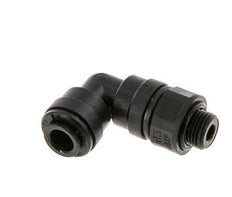 6mm x G1/8'' 90deg Elbow Push-in Fitting with Male Threads POM NBR Rotatable [2 Pieces]