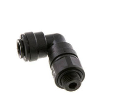 6mm x G1/8'' 90deg Elbow Push-in Fitting with Male Threads POM NBR Rotatable [2 Pieces]