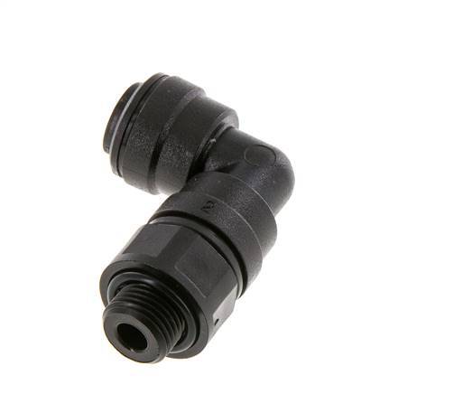 6mm x G1/8'' 90deg Elbow Push-in Fitting with Male Threads POM NBR Rotatable [2 Pieces]