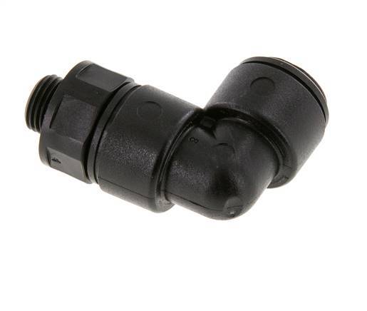 8mm x G1/8'' 90deg Elbow Push-in Fitting with Male Threads POM NBR Rotatable [2 Pieces]