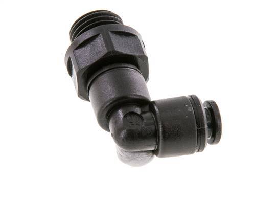 5mm x G1/4'' 90deg Elbow Push-in Fitting with Male Threads POM NBR Rotatable [2 Pieces]
