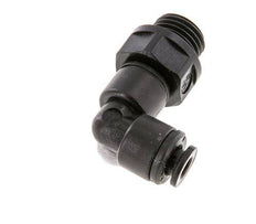 5mm x G1/4'' 90deg Elbow Push-in Fitting with Male Threads POM NBR Rotatable [2 Pieces]