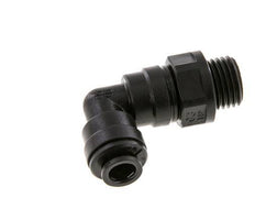 6mm x G1/4'' 90deg Elbow Push-in Fitting with Male Threads POM NBR Rotatable [2 Pieces]