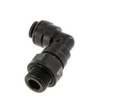6mm x G1/4'' 90deg Elbow Push-in Fitting with Male Threads POM NBR Rotatable [2 Pieces]