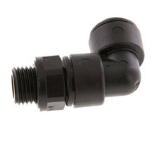 8mm x G1/4'' 90deg Elbow Push-in Fitting with Male Threads POM NBR Rotatable [2 Pieces]