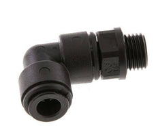 8mm x G1/4'' 90deg Elbow Push-in Fitting with Male Threads POM NBR Rotatable [2 Pieces]