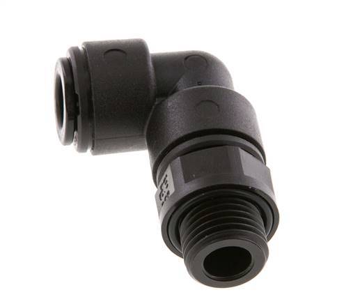 8mm x G1/4'' 90deg Elbow Push-in Fitting with Male Threads POM NBR Rotatable [2 Pieces]