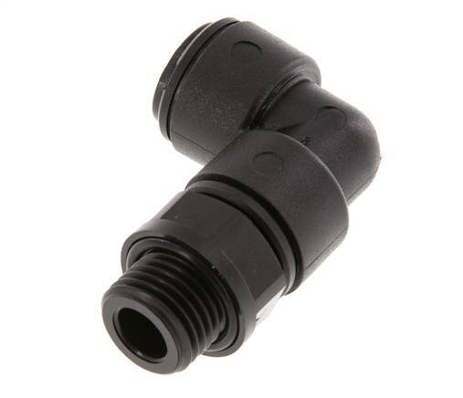 8mm x G1/4'' 90deg Elbow Push-in Fitting with Male Threads POM NBR Rotatable [2 Pieces]