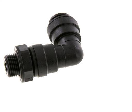 12mm x G3/8'' 90deg Elbow Push-in Fitting with Male Threads POM NBR Rotatable