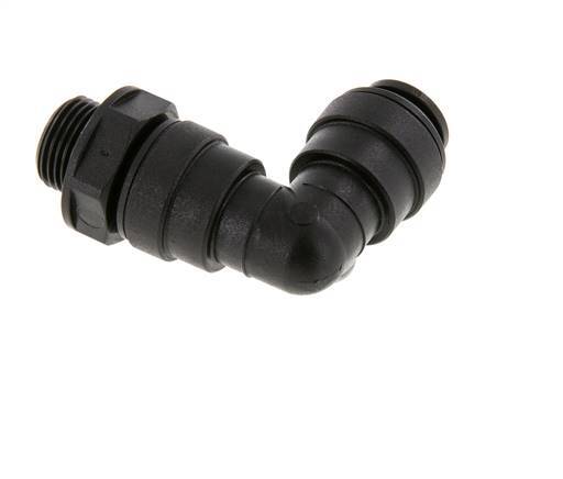12mm x G3/8'' 90deg Elbow Push-in Fitting with Male Threads POM NBR Rotatable