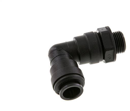 12mm x G3/8'' 90deg Elbow Push-in Fitting with Male Threads POM NBR Rotatable