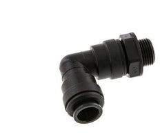 12mm x G3/8'' 90deg Elbow Push-in Fitting with Male Threads POM NBR Rotatable