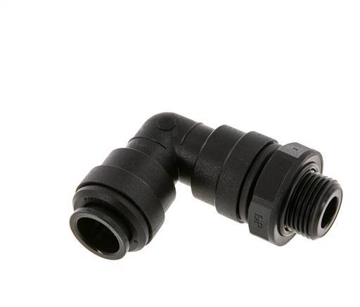 12mm x G3/8'' 90deg Elbow Push-in Fitting with Male Threads POM NBR Rotatable