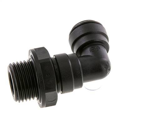 10mm x G1/2'' 90deg Elbow Push-in Fitting with Male Threads POM NBR Rotatable