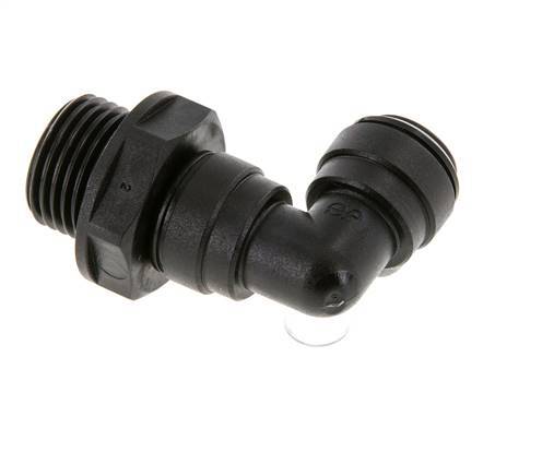 10mm x G1/2'' 90deg Elbow Push-in Fitting with Male Threads POM NBR Rotatable
