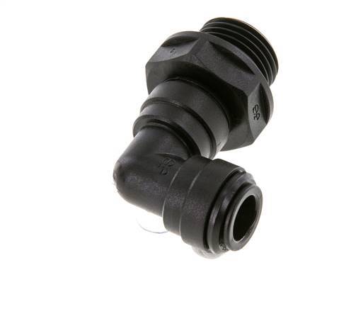 10mm x G1/2'' 90deg Elbow Push-in Fitting with Male Threads POM NBR Rotatable