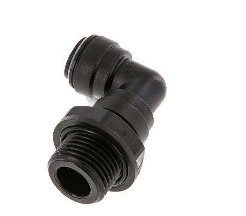 10mm x G1/2'' 90deg Elbow Push-in Fitting with Male Threads POM NBR Rotatable