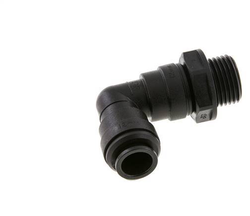 12mm x G1/2'' 90deg Elbow Push-in Fitting with Male Threads POM NBR Rotatable