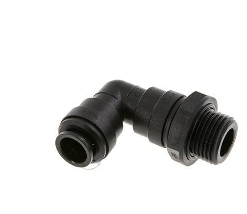 12mm x G1/2'' 90deg Elbow Push-in Fitting with Male Threads POM NBR Rotatable