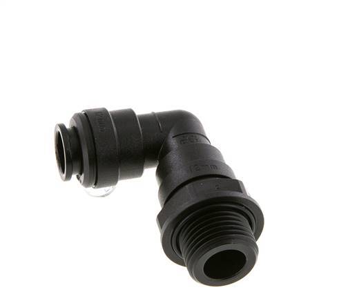 12mm x G1/2'' 90deg Elbow Push-in Fitting with Male Threads POM NBR Rotatable