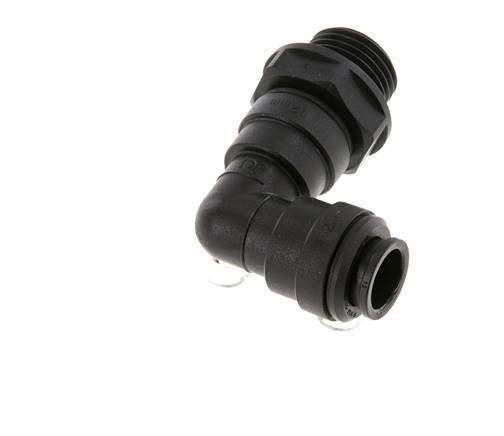 12mm x G1/2'' 90deg Elbow Push-in Fitting with Male Threads POM NBR Rotatable