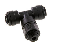 6mm x G1/8'' Inline Tee Push-in Fitting with Male Threads POM NBR FDA Rotatable [2 Pieces]