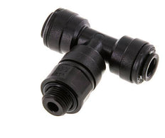 6mm x G1/8'' Inline Tee Push-in Fitting with Male Threads POM NBR FDA Rotatable [2 Pieces]