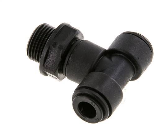 8mm x G3/8'' Inline Tee Push-in Fitting with Male Threads POM NBR FDA Rotatable
