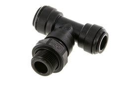 10mm x G3/8'' Inline Tee Push-in Fitting with Male Threads POM NBR FDA Rotatable
