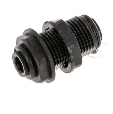 6mm Push-in Fitting POM NBR Bulkhead [2 Pieces]