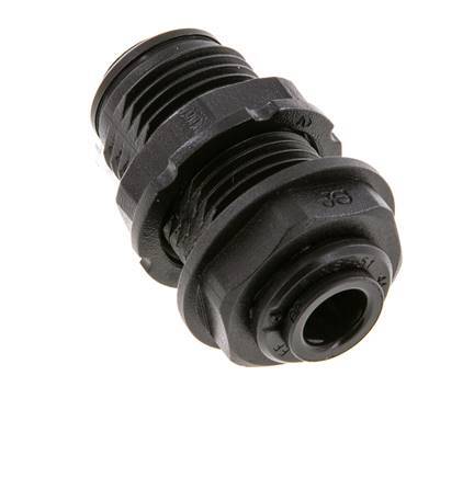 6mm Push-in Fitting POM NBR Bulkhead [2 Pieces]