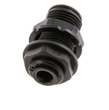 6mm Push-in Fitting POM NBR Bulkhead [2 Pieces]