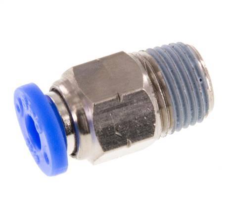 5/32'' x 1/8'' NPT Push-in Fitting with Male Threads Brass/PBT NBR [5 Pieces]