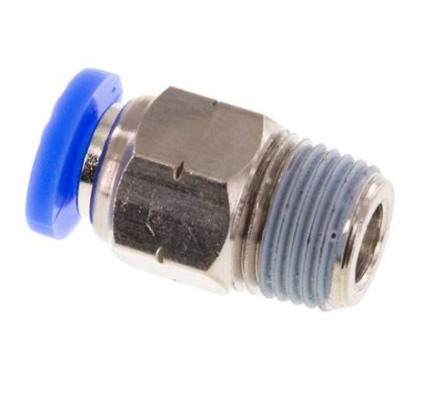 5/32'' x 1/8'' NPT Push-in Fitting with Male Threads Brass/PBT NBR [5 Pieces]