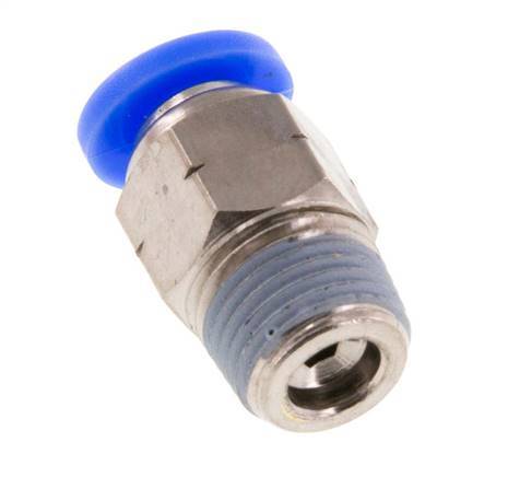 5/32'' x 1/8'' NPT Push-in Fitting with Male Threads Brass/PBT NBR [5 Pieces]
