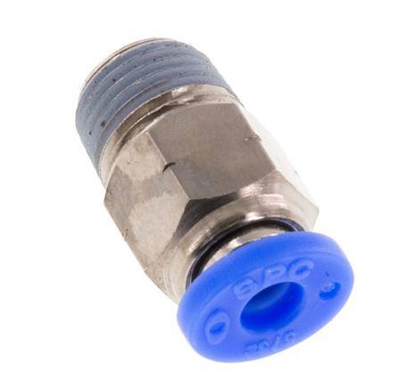 5/32'' x 1/8'' NPT Push-in Fitting with Male Threads Brass/PBT NBR [5 Pieces]