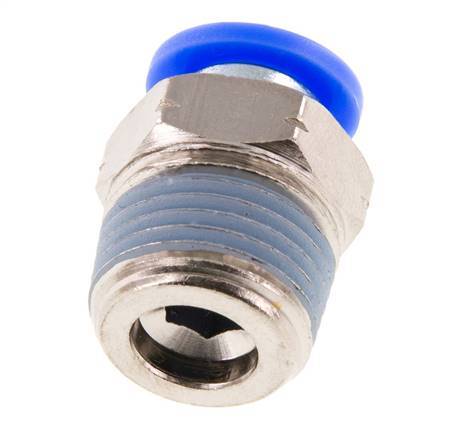 5/16'' x 3/8'' NPT Push-in Fitting with Male Threads Brass/PBT NBR [5 Pieces]