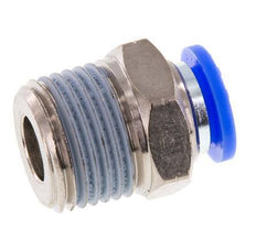 3/8'' x 1/2'' NPT Push-in Fitting with Male Threads Brass/PBT NBR [2 Pieces]