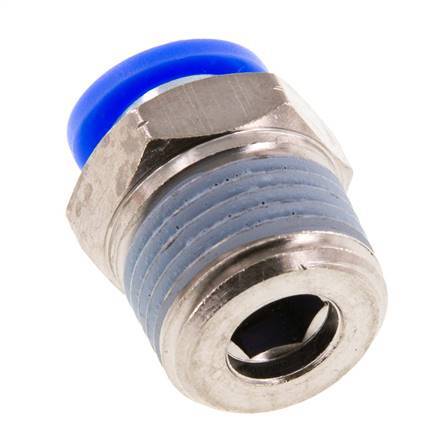 3/8'' x 1/2'' NPT Push-in Fitting with Male Threads Brass/PBT NBR [2 Pieces]