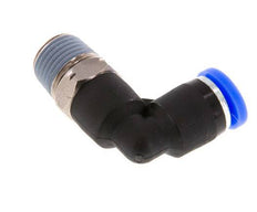 5/32'' x 1/8'' NPT 90deg Elbow Push-in Fitting with Male Threads Brass/PBT NBR Rotatable [2 Pieces]